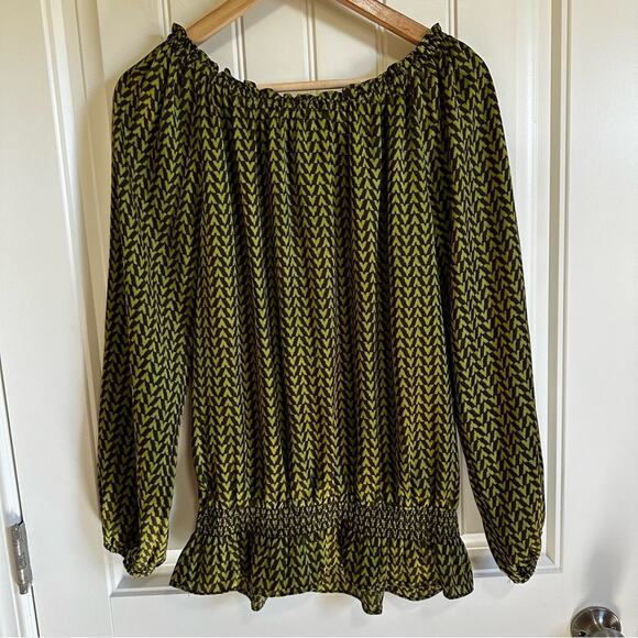 Michael Kors women’s peplum blouse small green - Picture 5 of 8